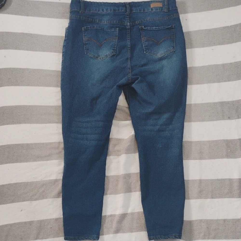 Pastels Women's Size 16 Dark Blue Denim High Rise Skinny Jeans